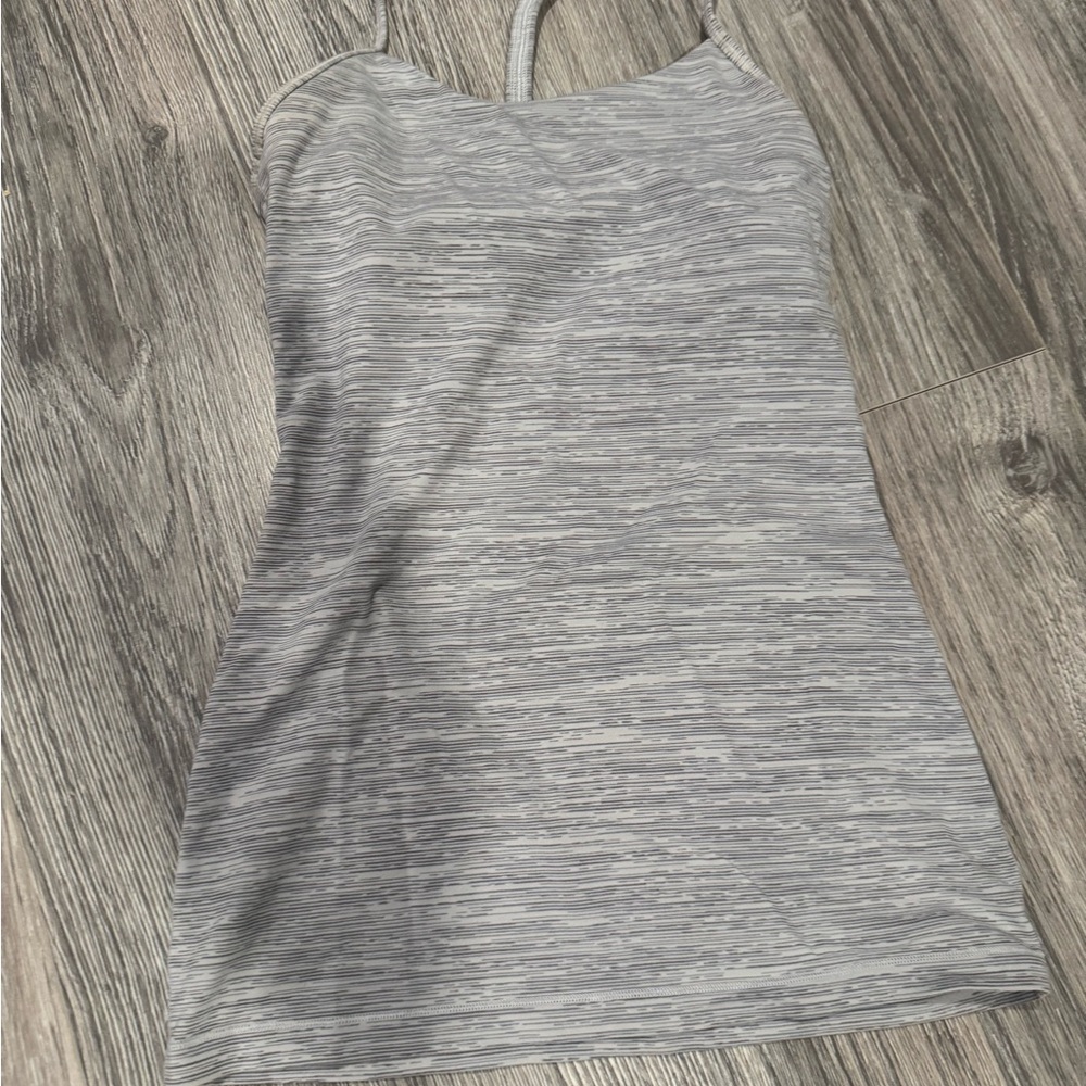 lululemon athletica Gray Striped Camisole
